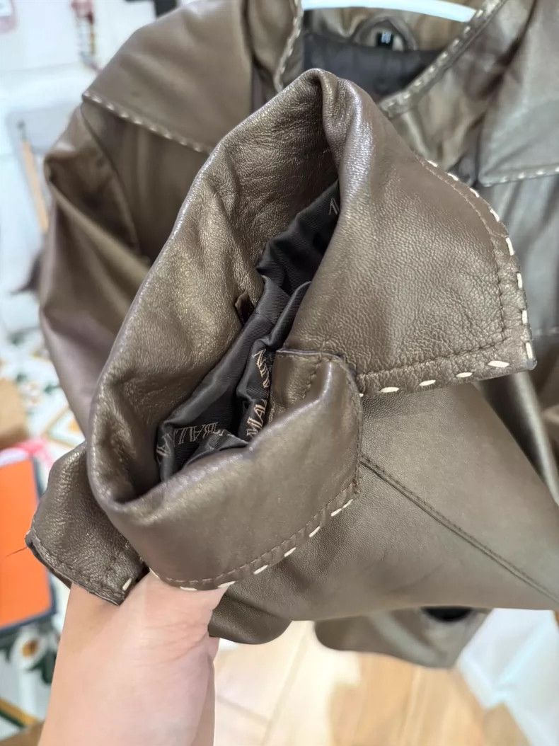 Balmain Balmain Paris Brown Leather Hooded Jacket-dmc Size US L / EU 52-54 / 3 - 5 Thumbnail