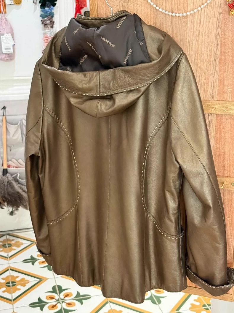 Balmain Balmain Paris Brown Leather Hooded Jacket-dmc Size US L / EU 52-54 / 3 - 3 Thumbnail