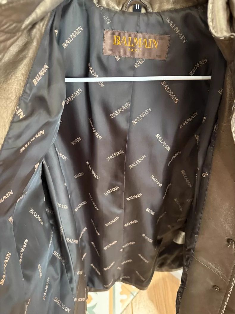 Balmain Balmain Paris Brown Leather Hooded Jacket-dmc Size US L / EU 52-54 / 3 - 6 Thumbnail