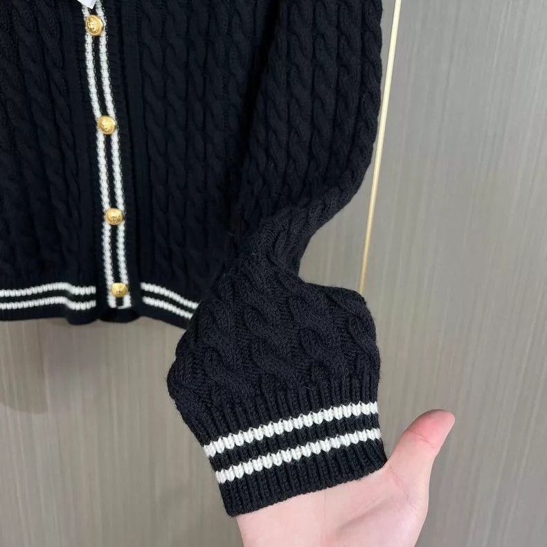 Balmain Balmain Gold Button Knit Cardigan in Black-dmc Size US S / EU 44-46 / 1 - 4 Thumbnail