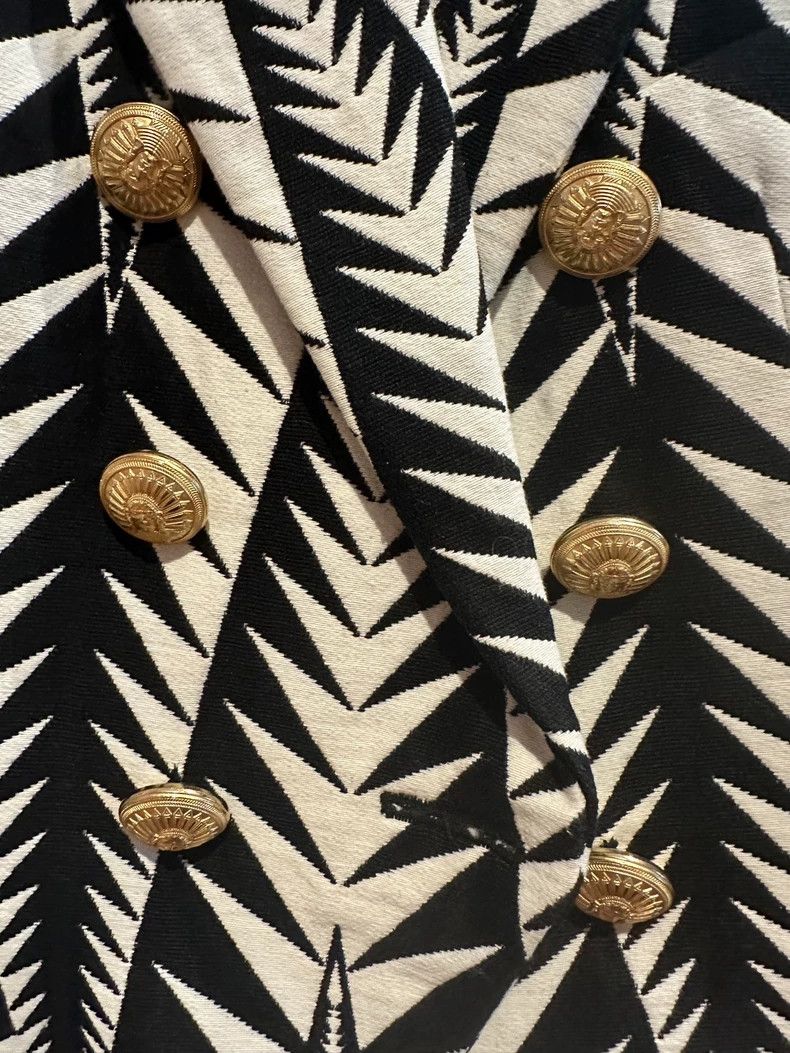 Balmain Balmain Double-Breasted Blazer with Gold Buttons-dmc Size US XXS / EU 40 - 5 Thumbnail
