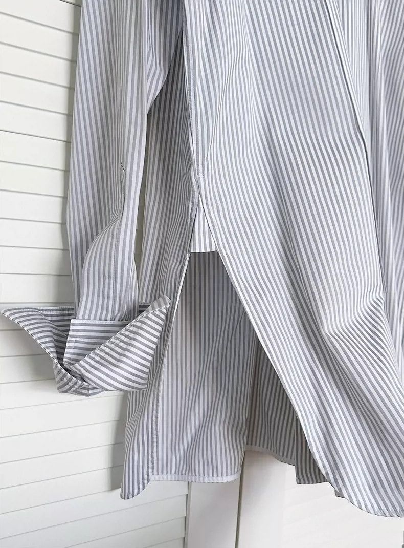 Helmut Lang HELMUT LANG Striped Oversized Shirt-dmc Size US XS / EU 42 / 0 - 3 Thumbnail