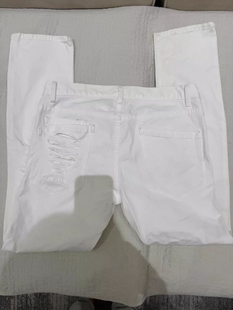 Helmut Lang Helmut Lang Vintage White Distressed Jeans-dmc Size US 32 / EU 48 - 5 Thumbnail
