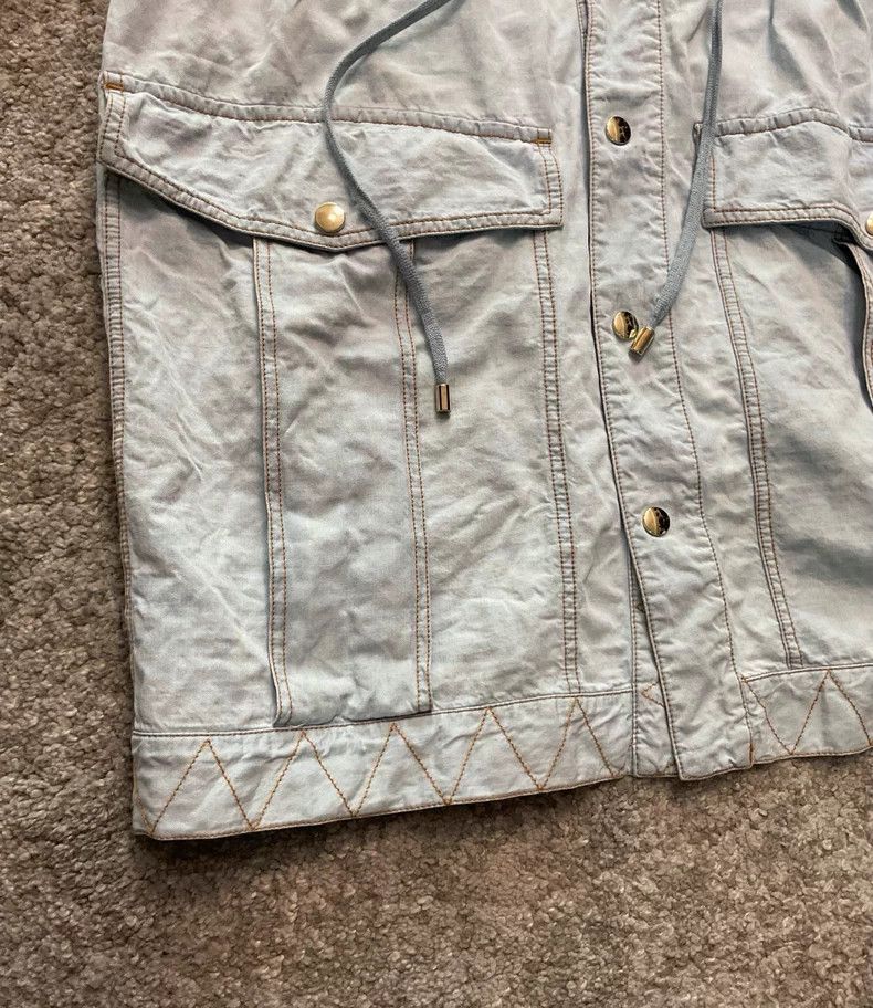 Balmain Balmain Denim Trench Coat with Hood-dmc Size US M / EU 48-50 / 2 - 3 Thumbnail