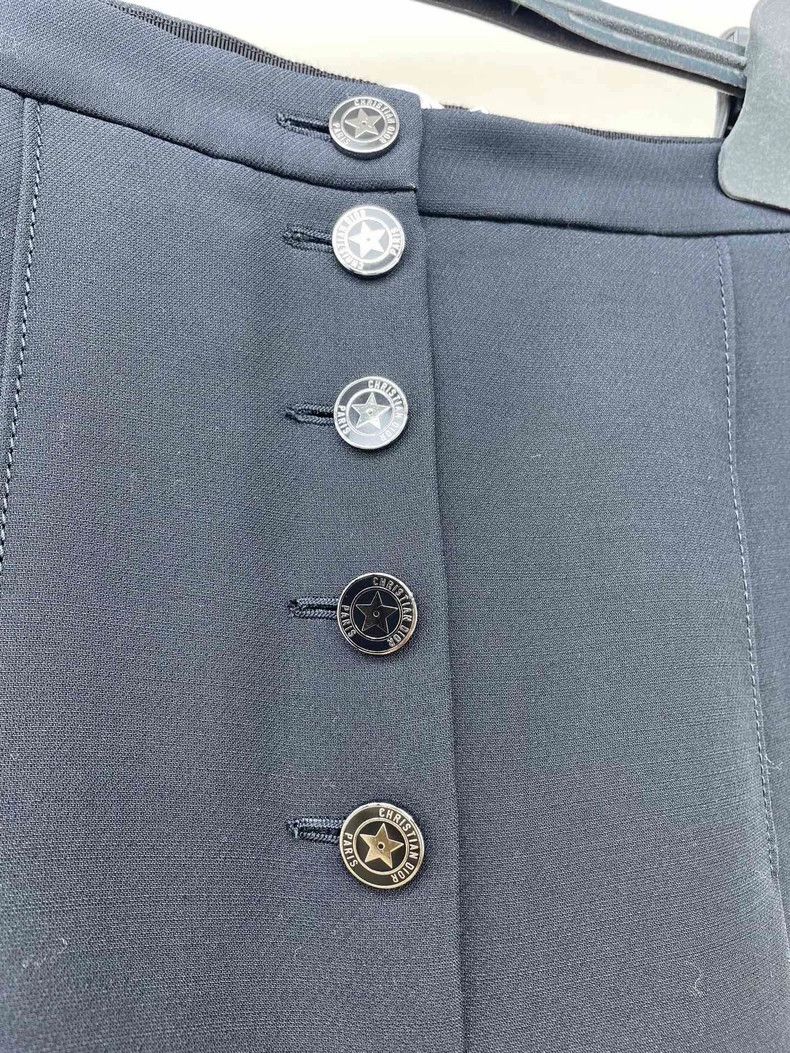 Dior Dior Pleated Wool Skirt with Star Buttons-dmc Size US 34 / EU 50 - 3 Thumbnail