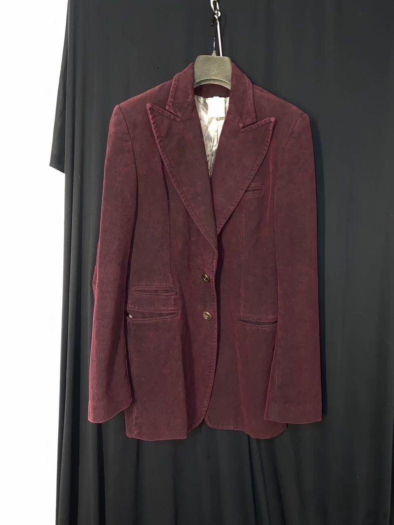 Ann Demeulemeester Ann Demeulemeester Burgundy Blazer from 2001 Fall-dmc Size US S / EU 44-46 / 1 - 2 Thumbnail