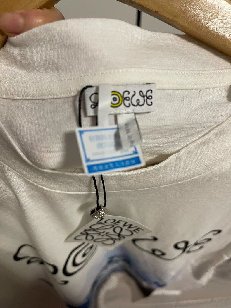 Loewe Loewe White Printed T-Shirt Size M-dmc Size US M / EU 48-50 / 2 - 3 Thumbnail