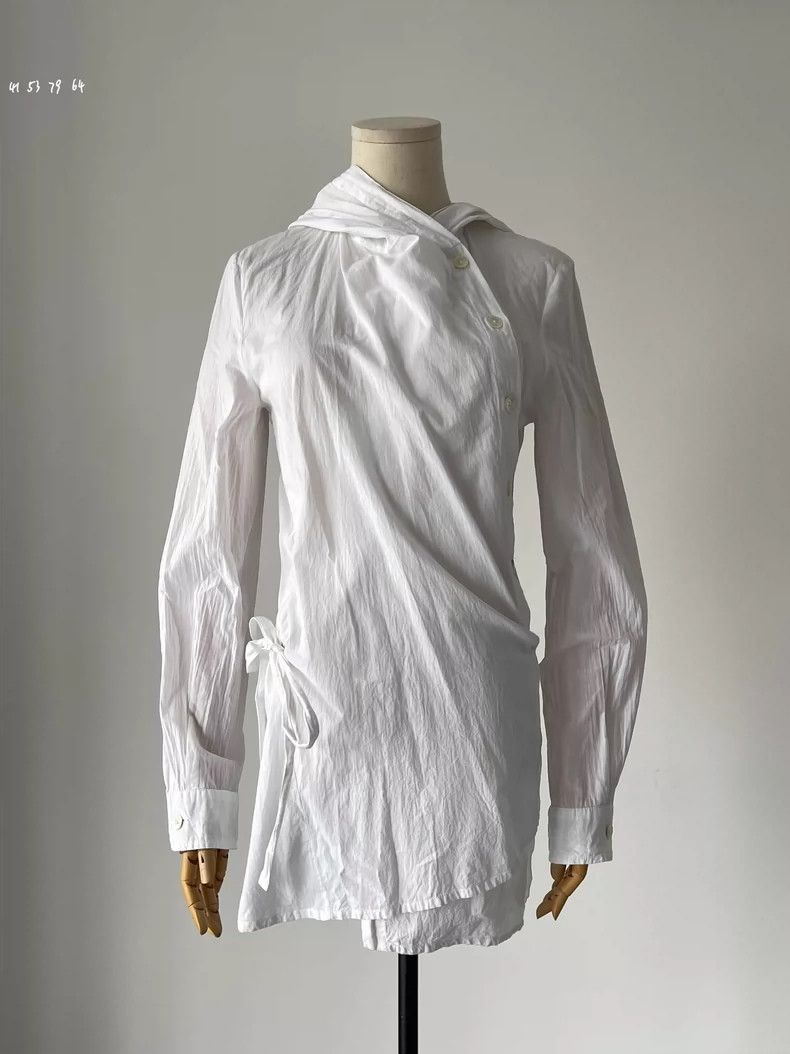 Ann Demeulemeester Ann Demeulemeester Double-breasted Hooded Shirt-dmc Size US S / EU 44-46 / 1 - 3 Thumbnail