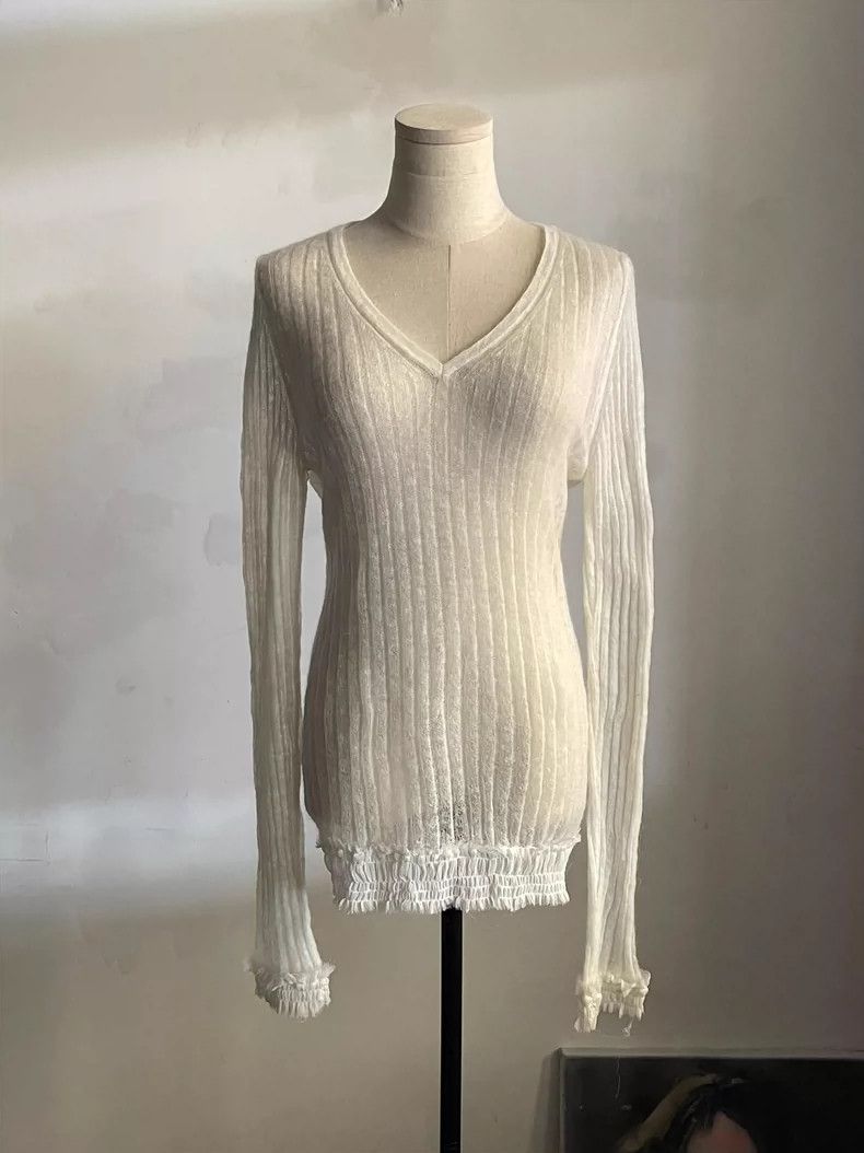 Ann Demeulemeester Ann Demeulemeester Mohair Knit Sweater Top-dmc Size US S / EU 44-46 / 1 - 2 Thumbnail