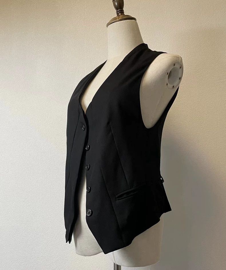 Ann Demeulemeester Elegant Slim Fit Black Vest for Women-dmc Size US XS / EU 42 / 0 - 2 Thumbnail