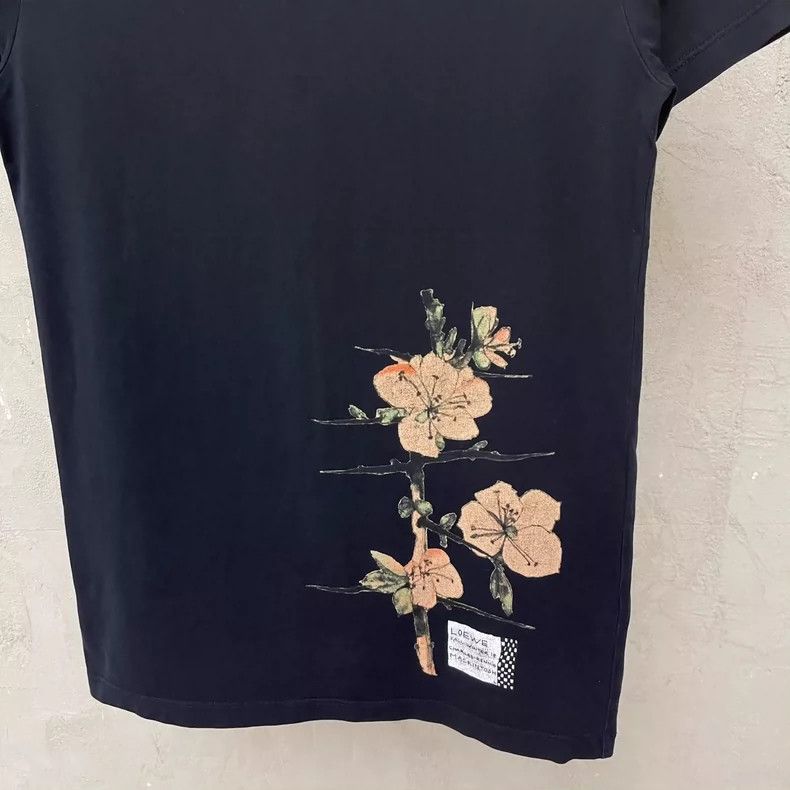 Loewe Loewe Black Floral Logo Short Sleeve T-Shirt-dmc Size US XS / EU 42 / 0 - 3 Thumbnail