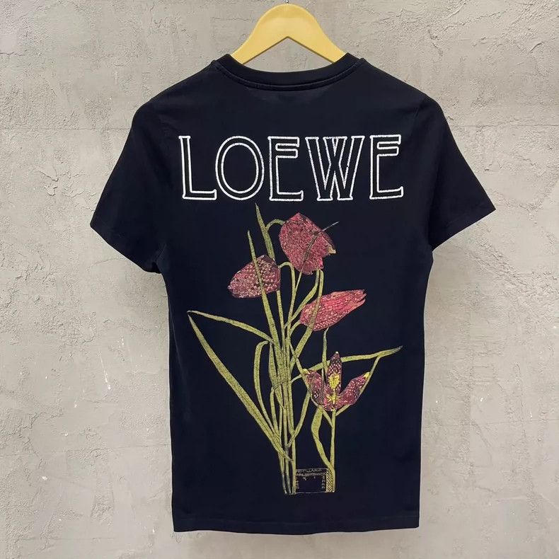 Loewe Loewe Black Floral Logo Short Sleeve T-Shirt-dmc Size US XS / EU 42 / 0 - 2 Thumbnail