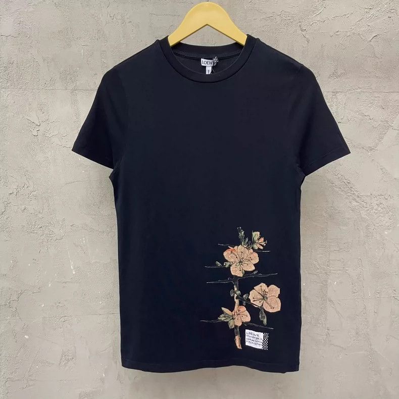 Loewe Loewe Black Floral Logo Short Sleeve T-Shirt-dmc Size US XS / EU 42 / 0 - 6 Thumbnail