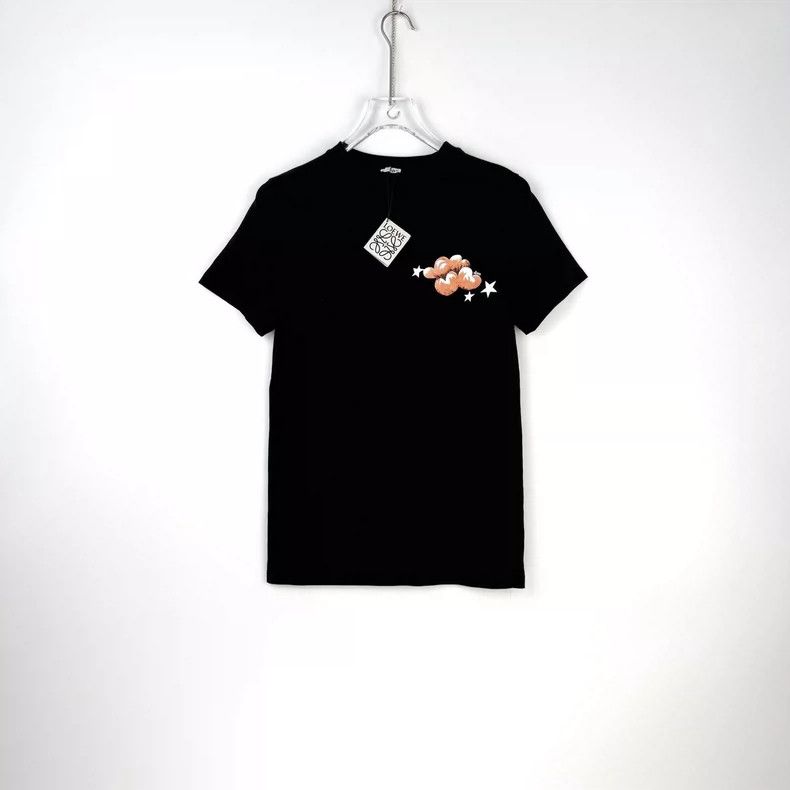 Loewe Black Star Logo Short Sleeve T-Shirt-dmc