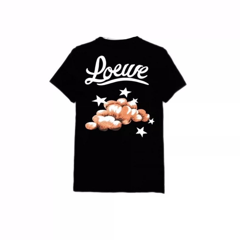 Loewe Black Star Logo Short Sleeve T-Shirt-dmc