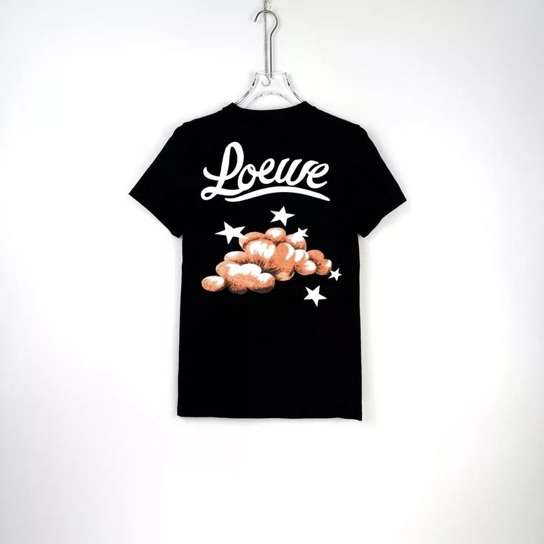 Loewe Black Star Logo Short Sleeve T-Shirt-dmc