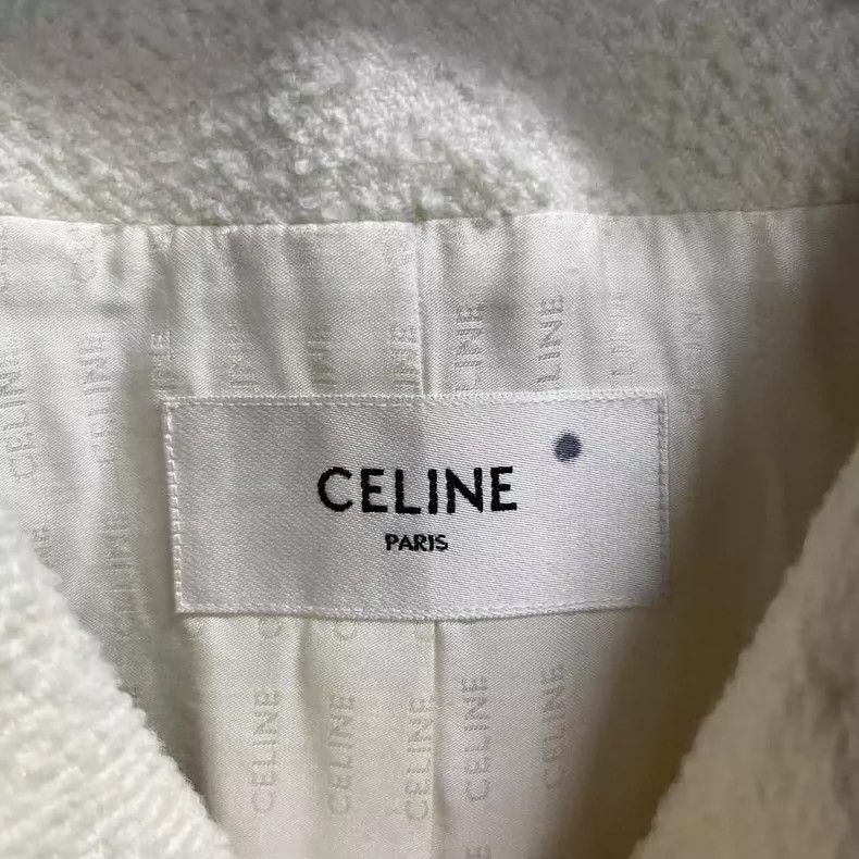 Celine Celine Chalk White Long Sleeve Jacket Size US M / EU 48-50 / 2 - 4 Thumbnail
