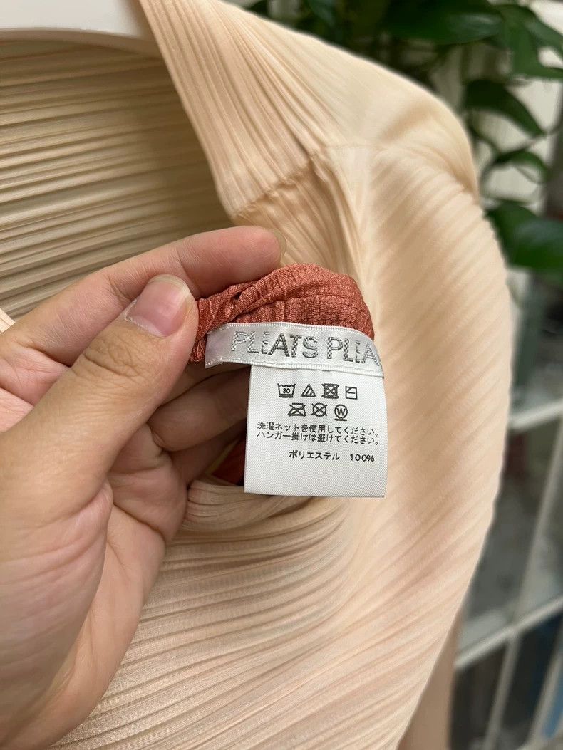 Issey Miyake Three-Yarn Spring Dress in Beige and Pink-yf Size 22" - 5 Thumbnail