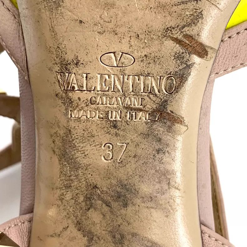 Valentino Valentino Yellow Studded Pointed Heels Size US 6 / IT 36 - 6 Thumbnail