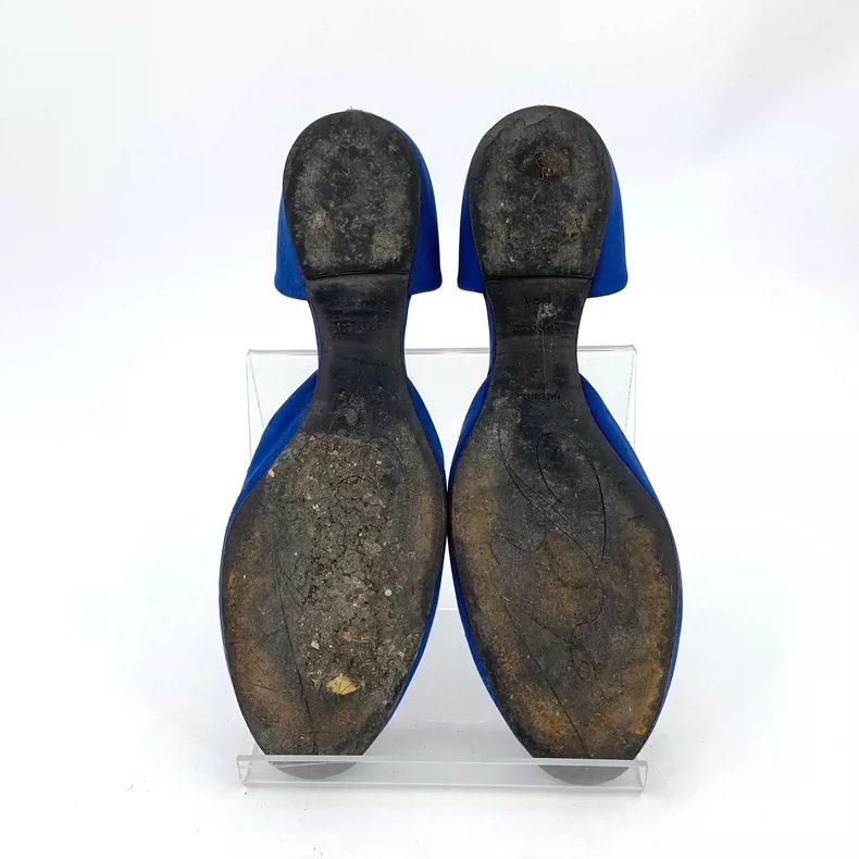 Christian Louboutin Blue Satin Casual Flats with Rhinestones Size US 6 / IT 36 - 5 Thumbnail