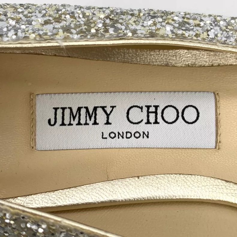 Jimmy Choo Jimmy Choo Silver Pointed Flat Shoes Size US 7 / IT 37 - 7 Thumbnail