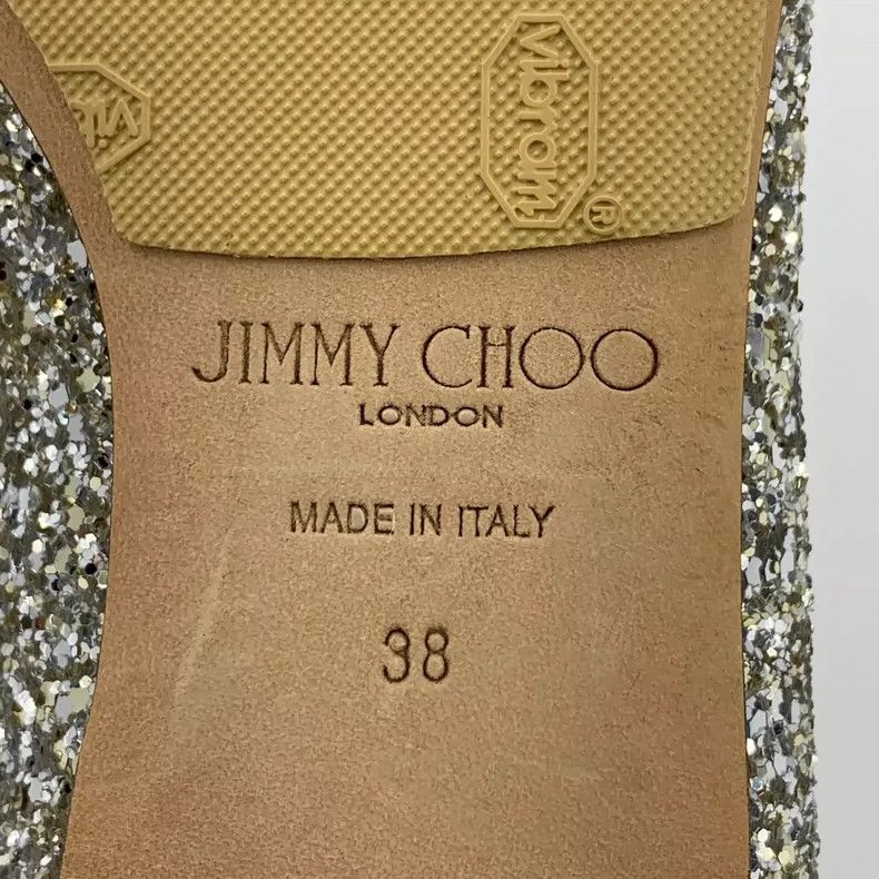 Jimmy Choo Jimmy Choo Silver Pointed Flat Shoes Size US 7 / IT 37 - 6 Thumbnail