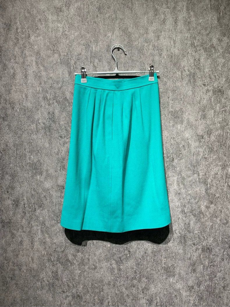 Yves Saint Laurent YSL Teal Short Skirt Size S Size 22" - 2 Thumbnail