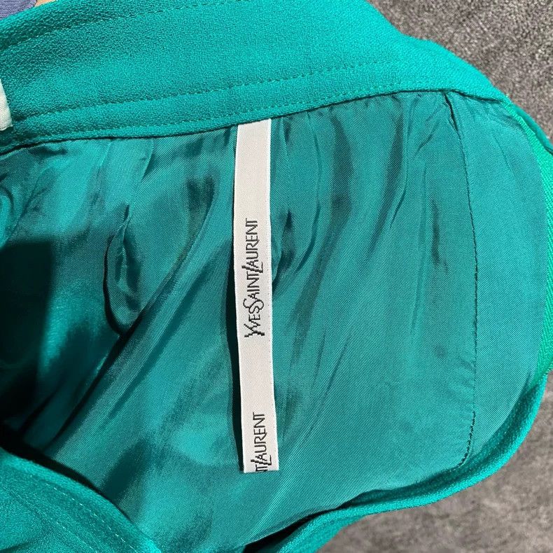 Yves Saint Laurent YSL Teal Short Skirt Size S Size 22" - 5 Thumbnail