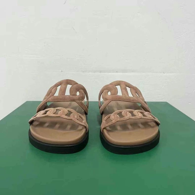 Hermes Hermès Pink Brown Pig Nose Sandals Size 36.5 Size US 6 / IT 36 - 2 Thumbnail