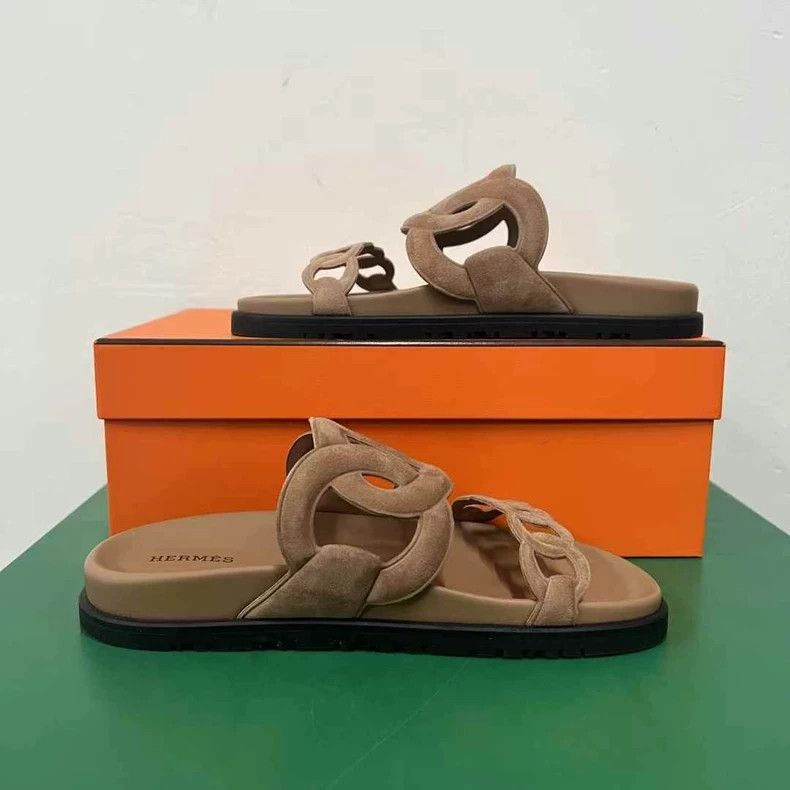Hermes Hermès Pink Brown Pig Nose Sandals Size 36.5 Size US 6 / IT 36 - 5 Thumbnail