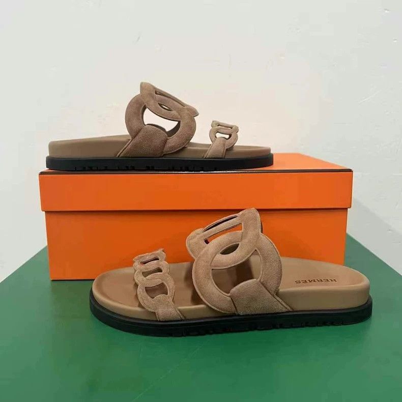 Hermes Hermès Pink Brown Pig Nose Sandals Size 36.5 Size US 6 / IT 36 - 4 Thumbnail