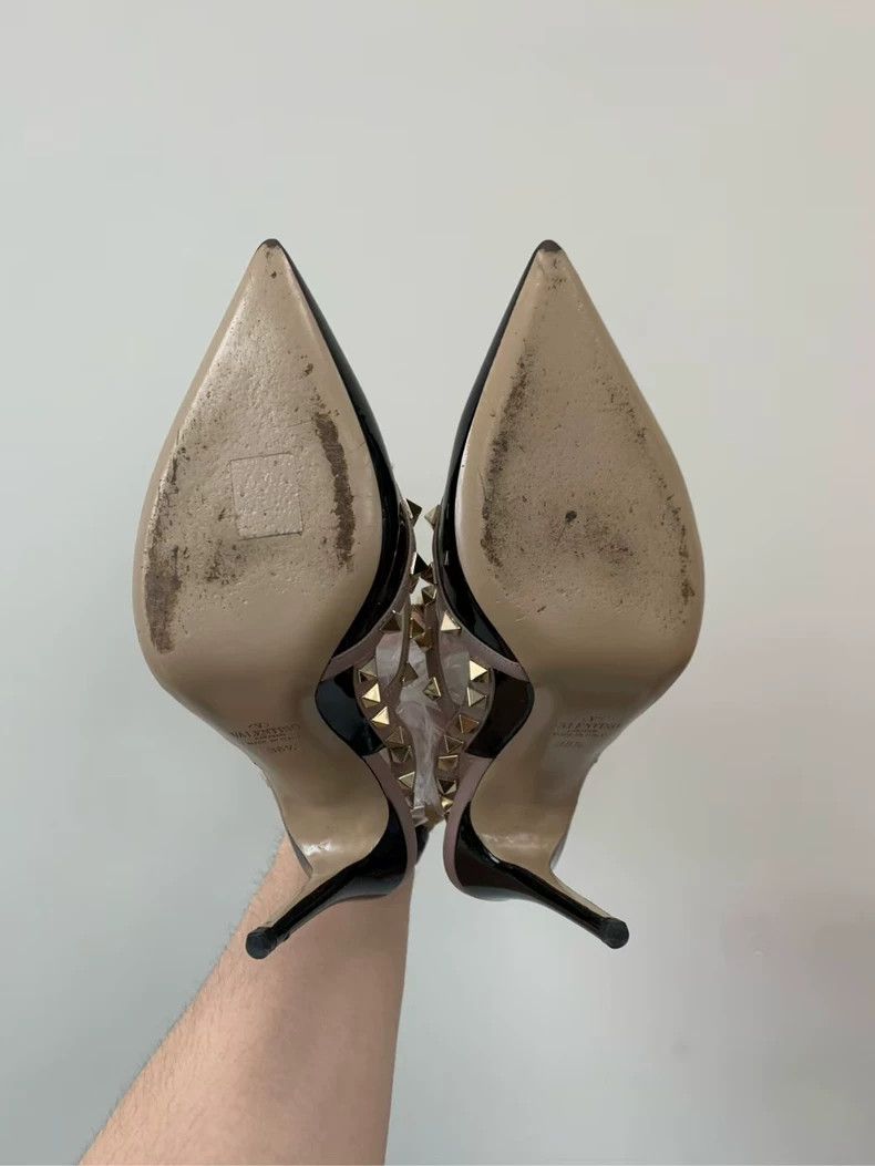 Valentino Valentino Heels with Studded Strap Design Size US 8 / IT 38 - 8 Thumbnail
