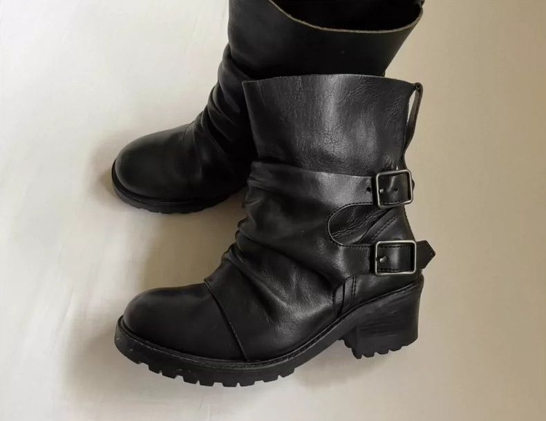 Yohji Yamamoto Vintage Zucca Wrinkled Leather Ankle Boots Size US 7 / IT 37 - 3 Thumbnail