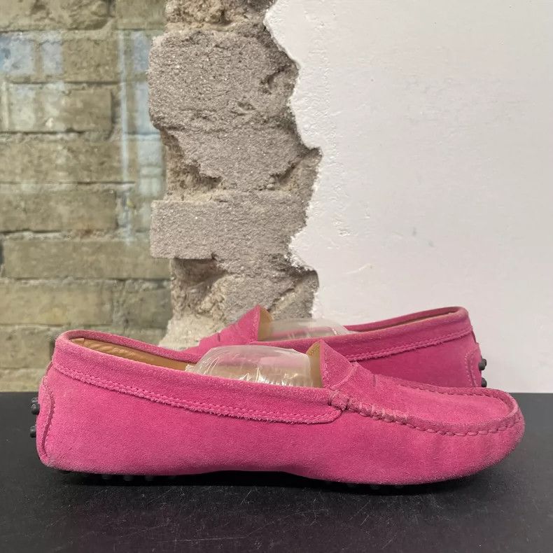 Tod's Tods Suede Moccasin Loafers in Pink Size US 4 / IT 34 - 4 Thumbnail