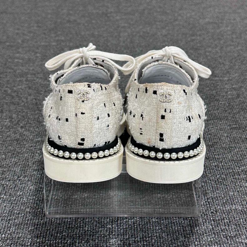Chanel Chanel Pearl Cap Toe Sneakers Size US 7 / IT 37 - 5 Thumbnail