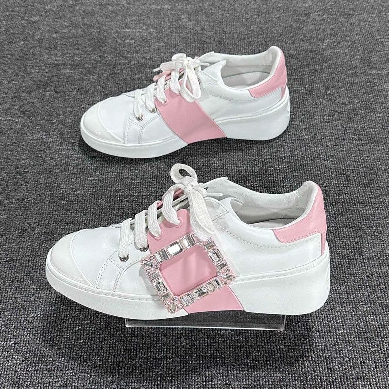 Roger Vivier Roger Vivier Pink and White Sneakers Size US 8 / IT 38 - 3 Thumbnail
