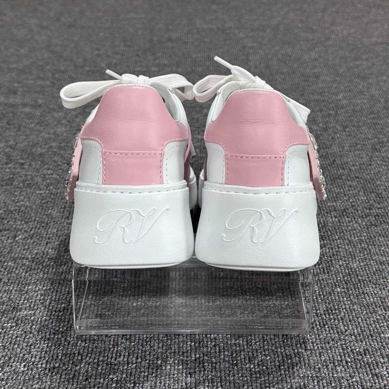 Roger Vivier Roger Vivier Pink and White Sneakers Size US 8 / IT 38 - 5 Thumbnail