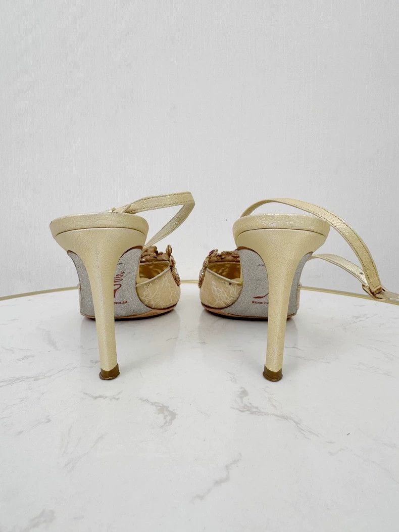 Jimmy Choo Rene Caovilla Sparkly Sandals Size 37.5 Size US 7 / IT 37 - 4 Thumbnail