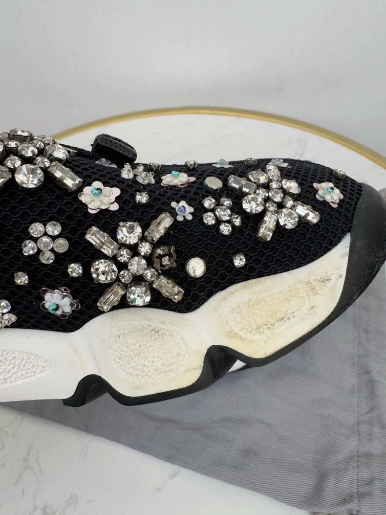 Dior Dior Floral Embellished Sneakers Size 35.5 Size US 6 / IT 36 - 4 Thumbnail