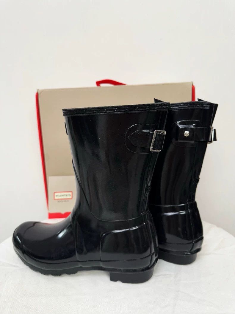 Dr. Martens Hunter Black Rain Boots Size 38 Size US 8 / IT 38 - 4 Thumbnail
