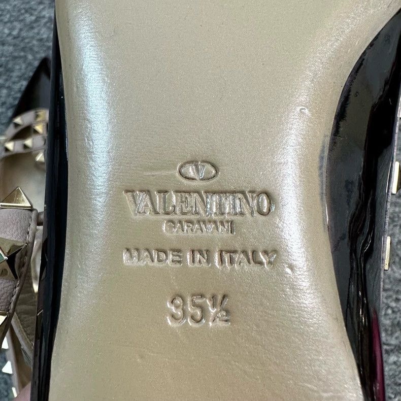 Valentino Valentino Black Patent Flat Shoes with Studs Size US 4 / IT 34 - 6 Thumbnail