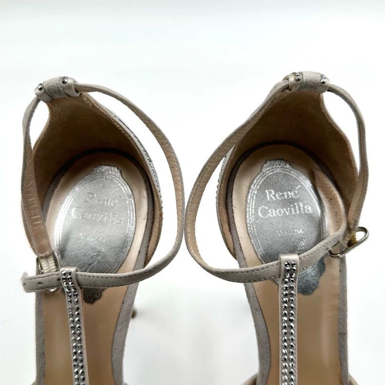 Jimmy Choo Rene Caovilla Crystal Pointed Toe Heels Size US 7 / IT 37 - 4 Thumbnail