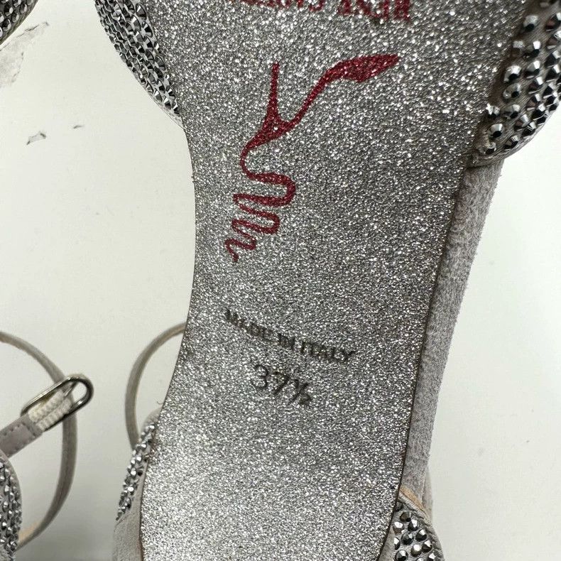 Jimmy Choo Rene Caovilla Crystal Pointed Toe Heels Size US 7 / IT 37 - 7 Thumbnail