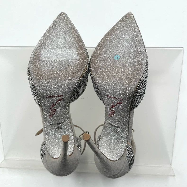 Jimmy Choo Rene Caovilla Crystal Pointed Toe Heels Size US 7 / IT 37 - 6 Thumbnail