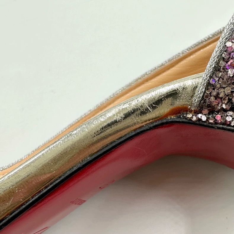 Christian Louboutin Christian Louboutin High Heel Glitter Shoes Size US 8 / IT 38 - 9 Thumbnail