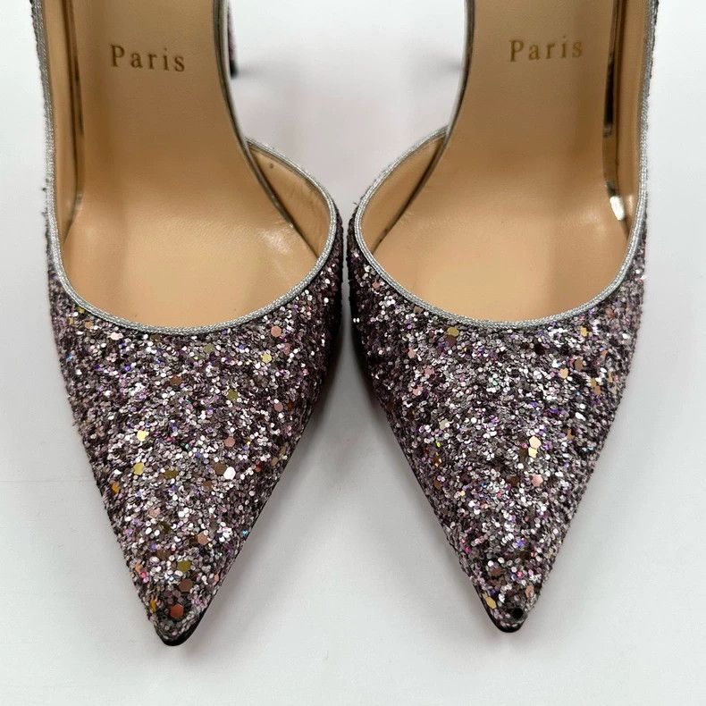 Christian Louboutin Christian Louboutin High Heel Glitter Shoes Size US 8 / IT 38 - 4 Thumbnail