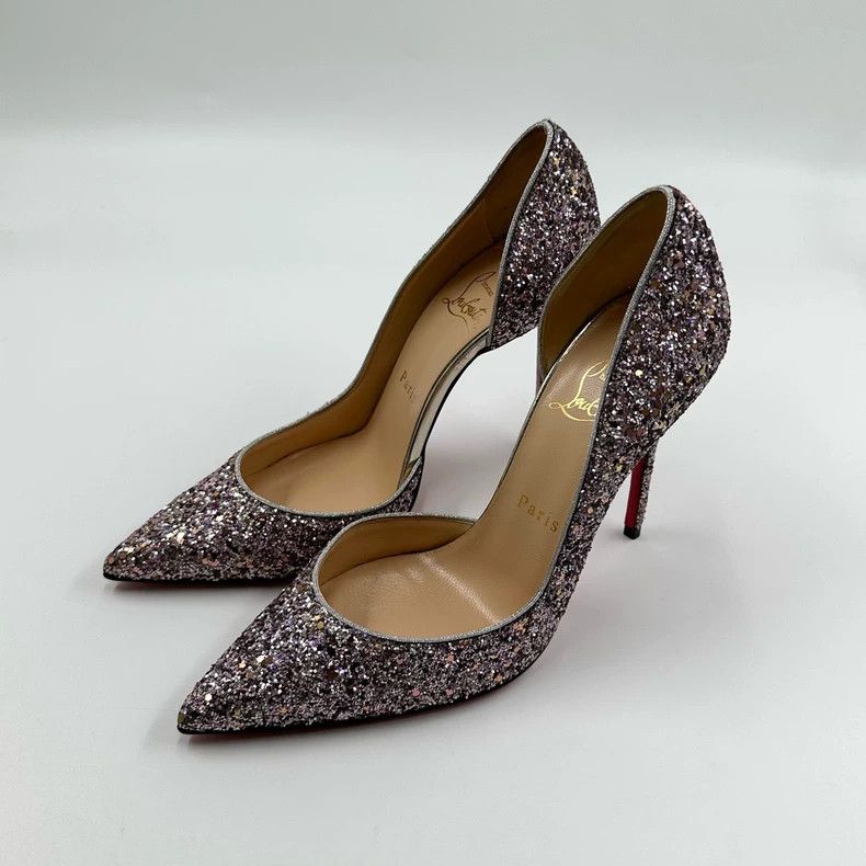 Christian Louboutin Christian Louboutin High Heel Glitter Shoes Size US 8 / IT 38 - 2 Thumbnail