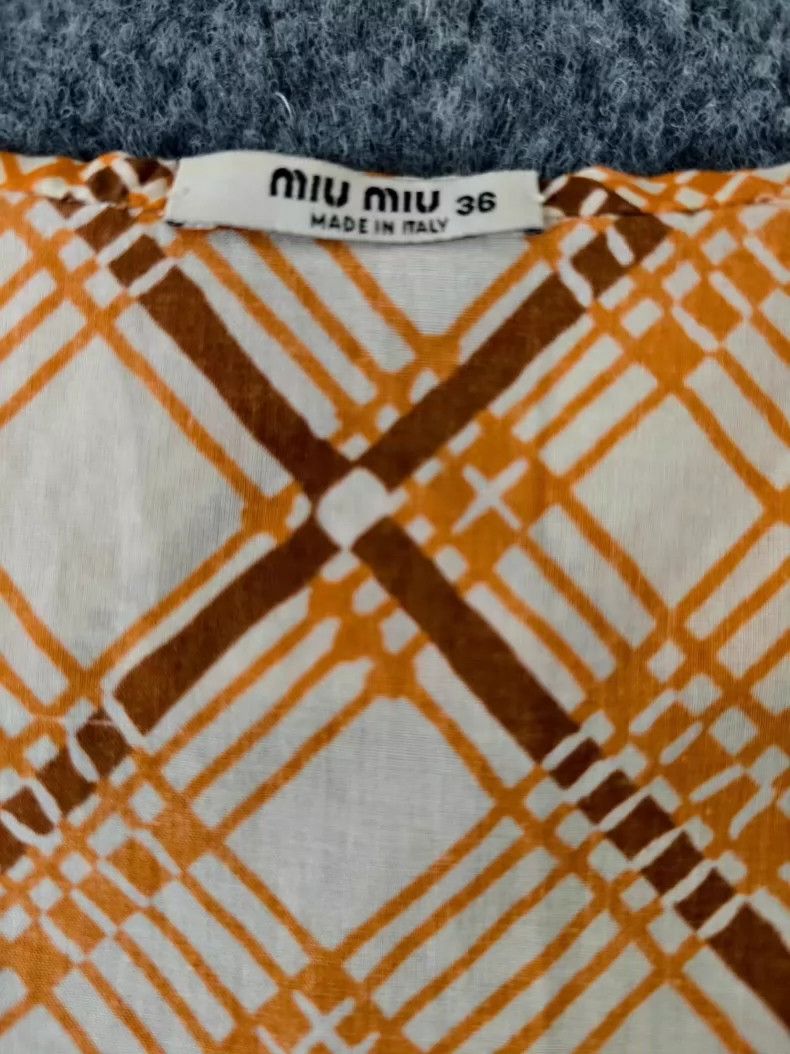Miu Miu MiuMiu Yellow Plaid Dress Size 36-yf Size S / US 4 / IT 40 - 3 Thumbnail