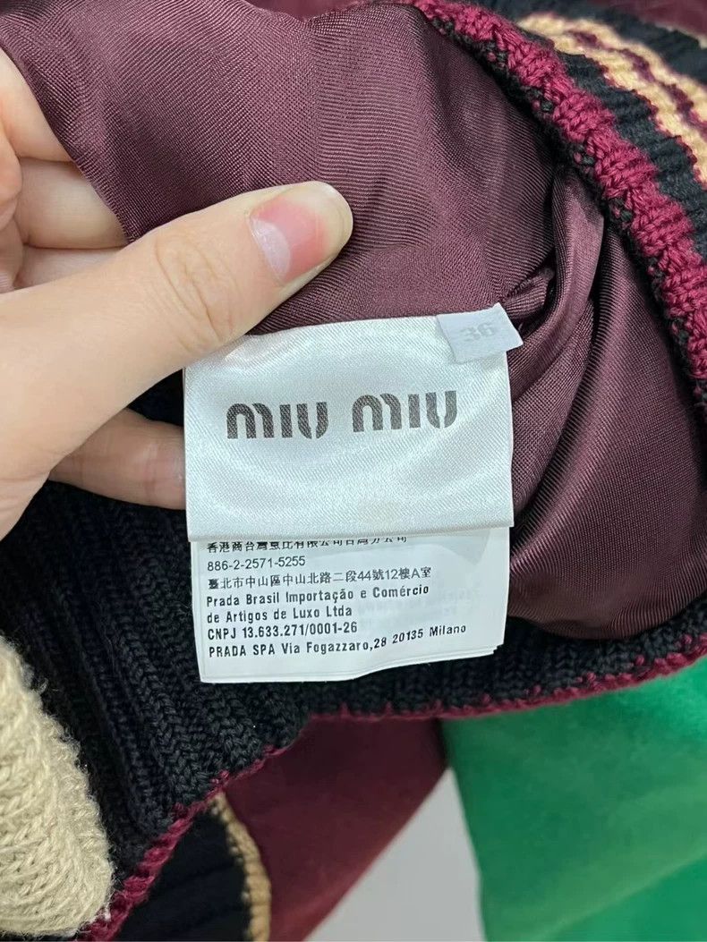 Miu Miu Miumiu Wool Baseball Jacket with Fur Collar-yf Size XS / US 0-2 / IT 36-38 - 3 Thumbnail