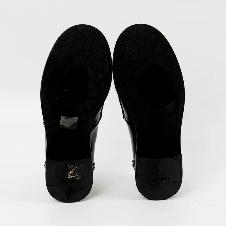Miu Miu Miu Miu Black Checkerboard Loafers Size 37-yf Size US 6 / IT 36 - 5 Thumbnail
